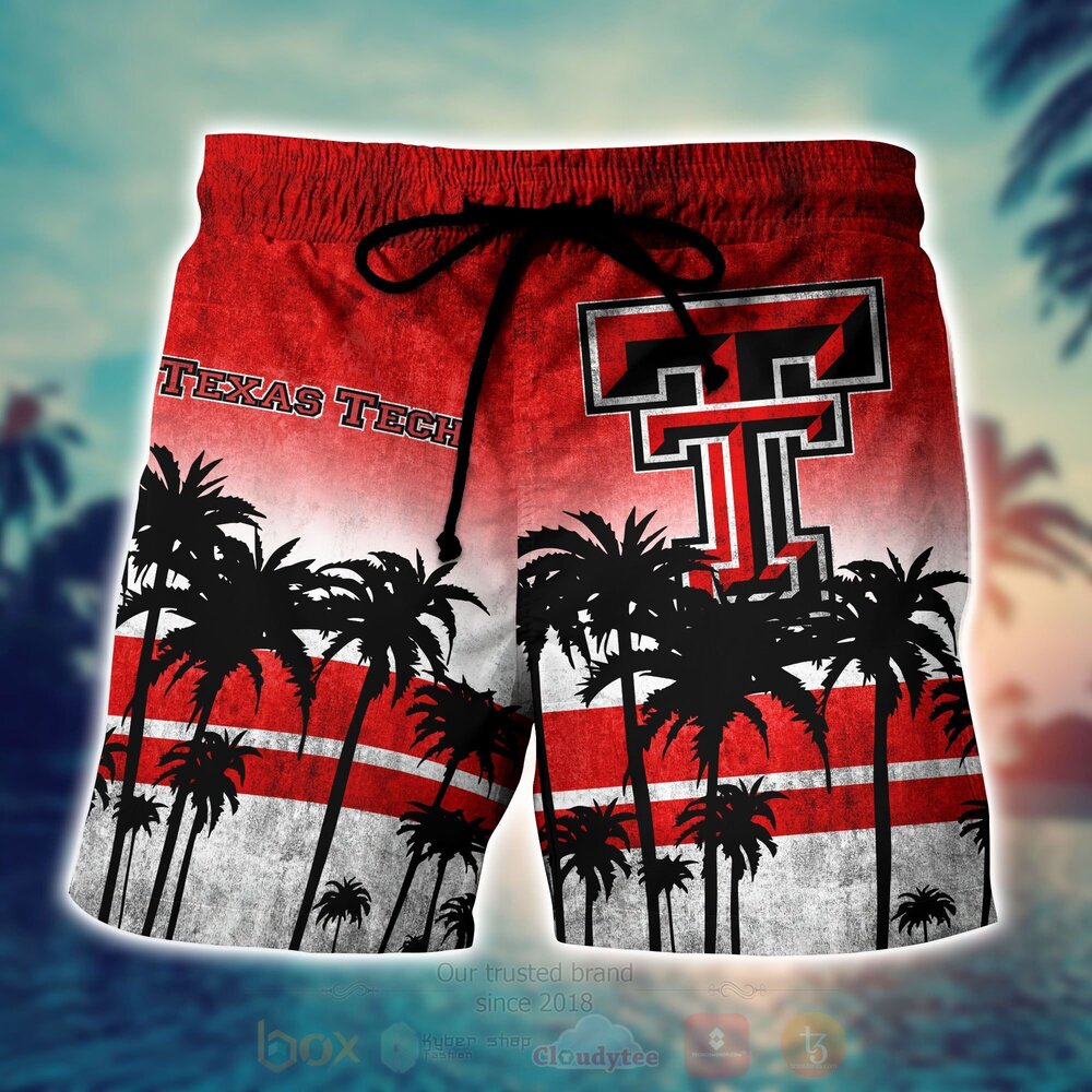 NCAA Texas Tech Red Raiders Hawaiian Shirt Short 1 2 3 4