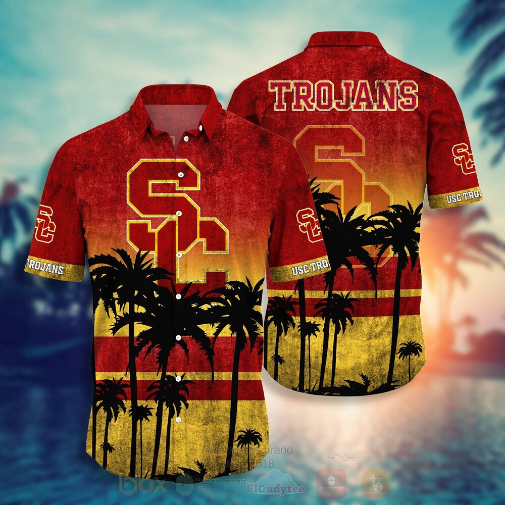 NCAA USC Trojans Hawaiian Shirt Short
