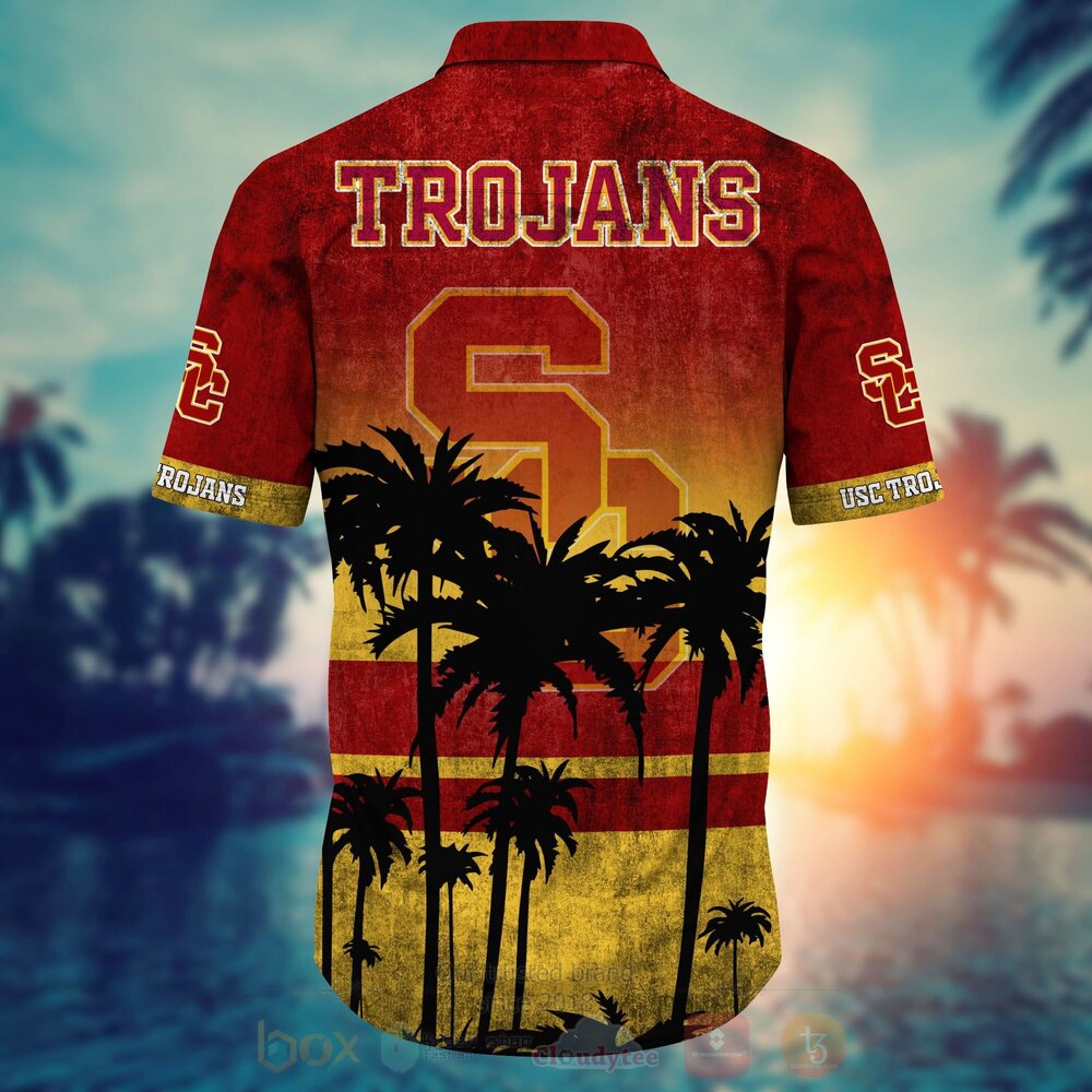 NCAA USC Trojans Hawaiian Shirt Short 1 2 3