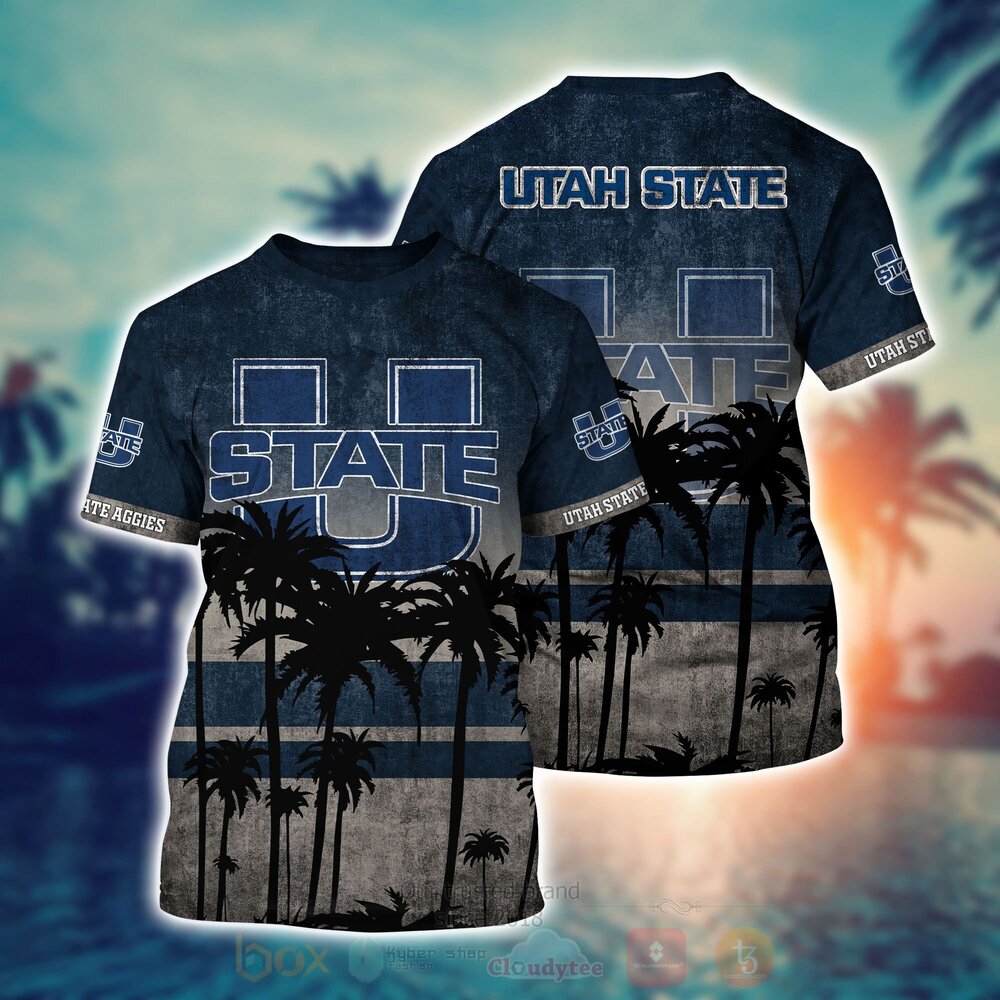 NCAA Utah State Aggies football Hawaiian Shirt Short 1