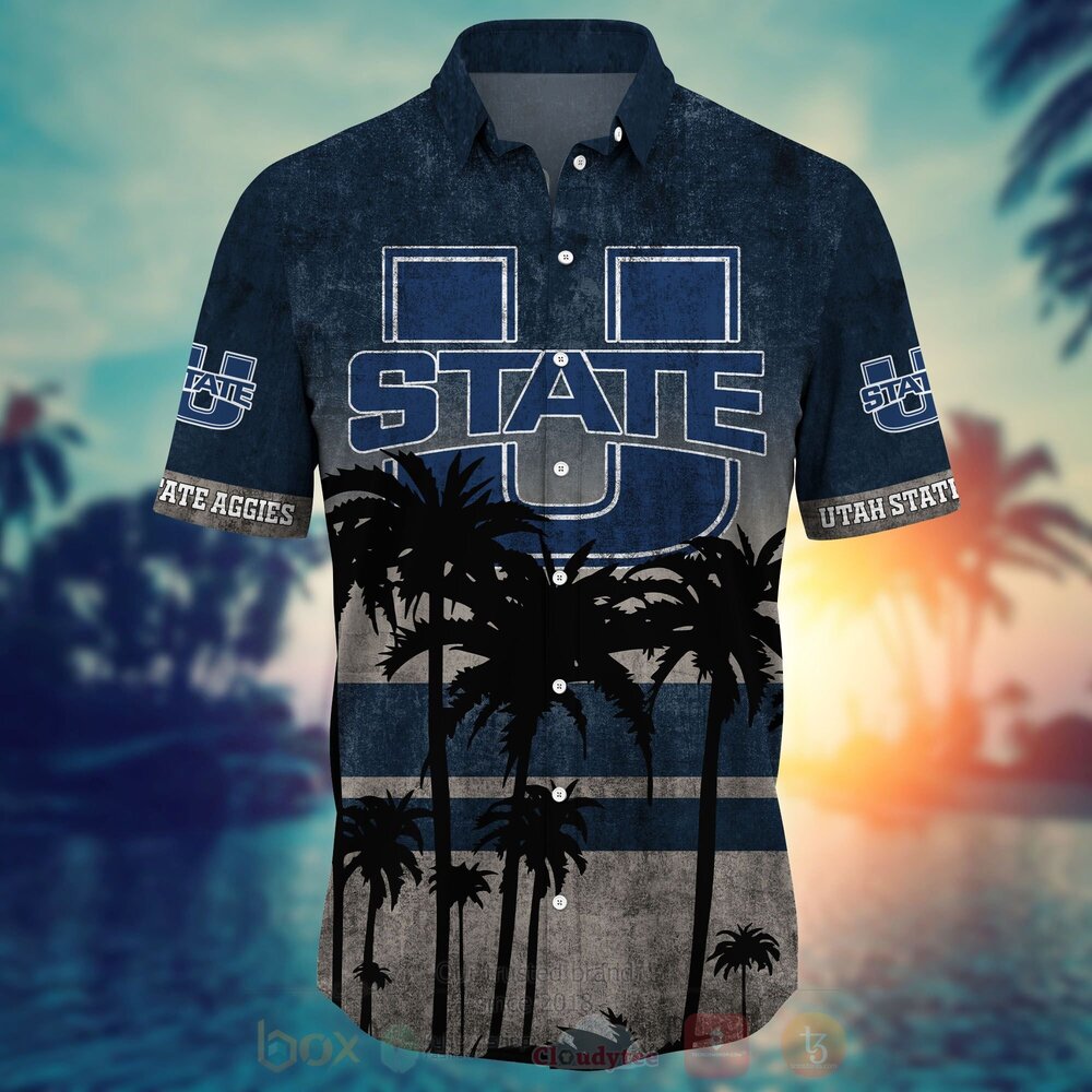 NCAA Utah State Aggies football Hawaiian Shirt Short 1 2