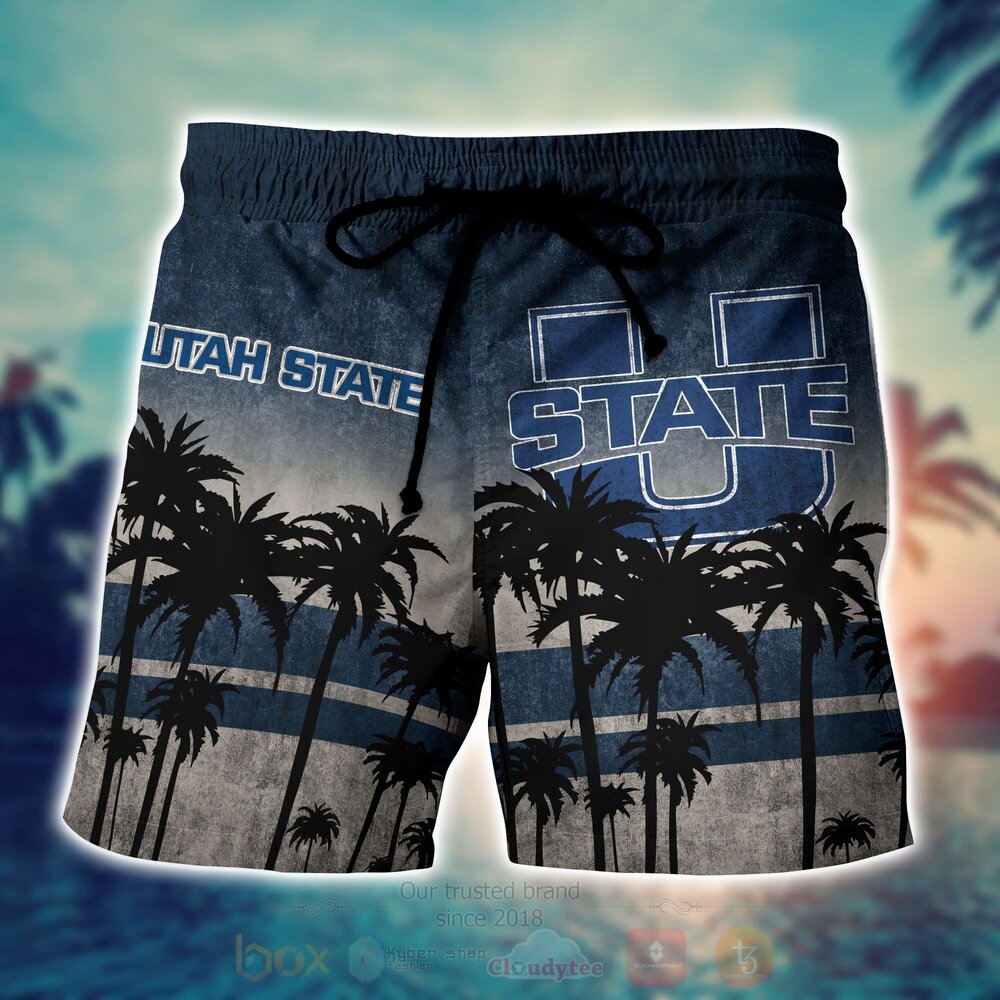 NCAA Utah State Aggies football Hawaiian Shirt Short 1 2 3 4