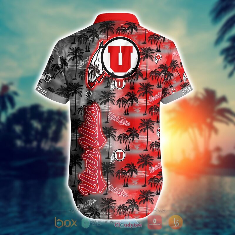 NCAA Utah Utes Coconut Hawaiian shirt Short 1 2