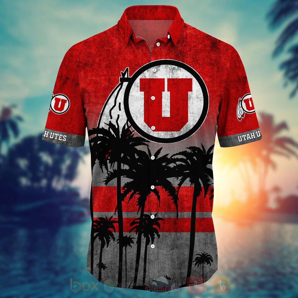 NCAA Utah Utes football Hawaiian Shirt Short 1 2