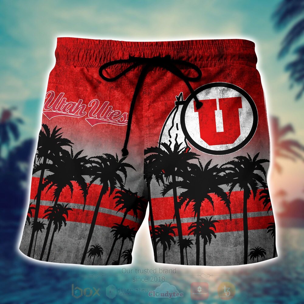 NCAA Utah Utes football Hawaiian Shirt Short 1 2 3 4