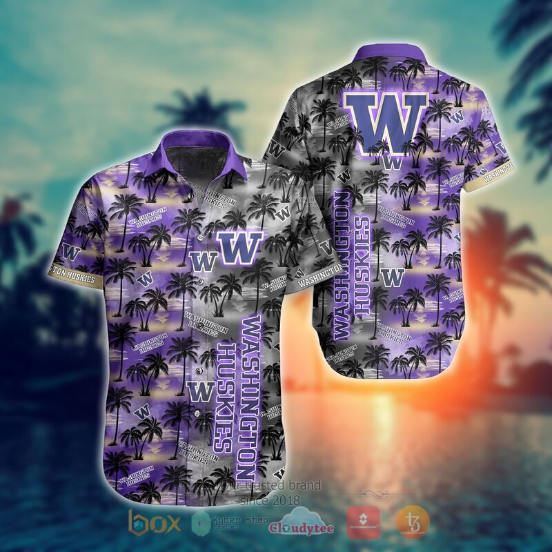 NCAA Washington Huskies Coconut Hawaiian shirt Short