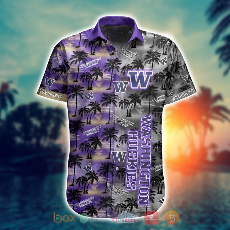 NCAA Washington Huskies Coconut Hawaiian shirt Short 1