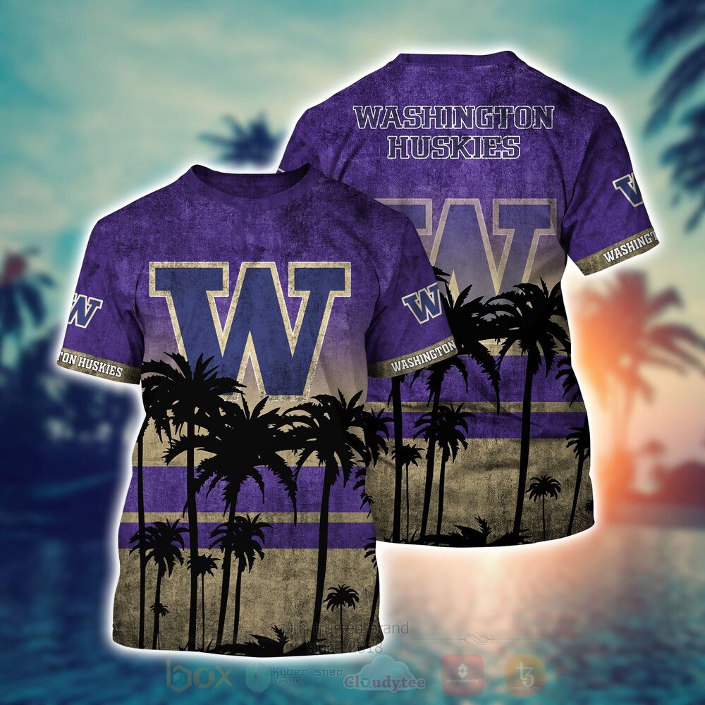 NCAA Washington Huskies Hawaiian Shirt Short 1