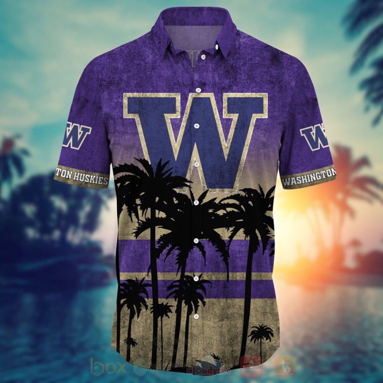 NCAA Washington Huskies Hawaiian Shirt Short 1 2