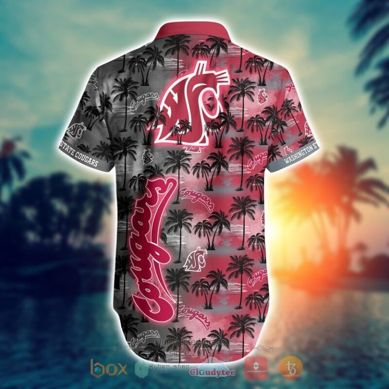 NCAA Washington State Cougars Coconut Hawaiian shirt Short 1 2