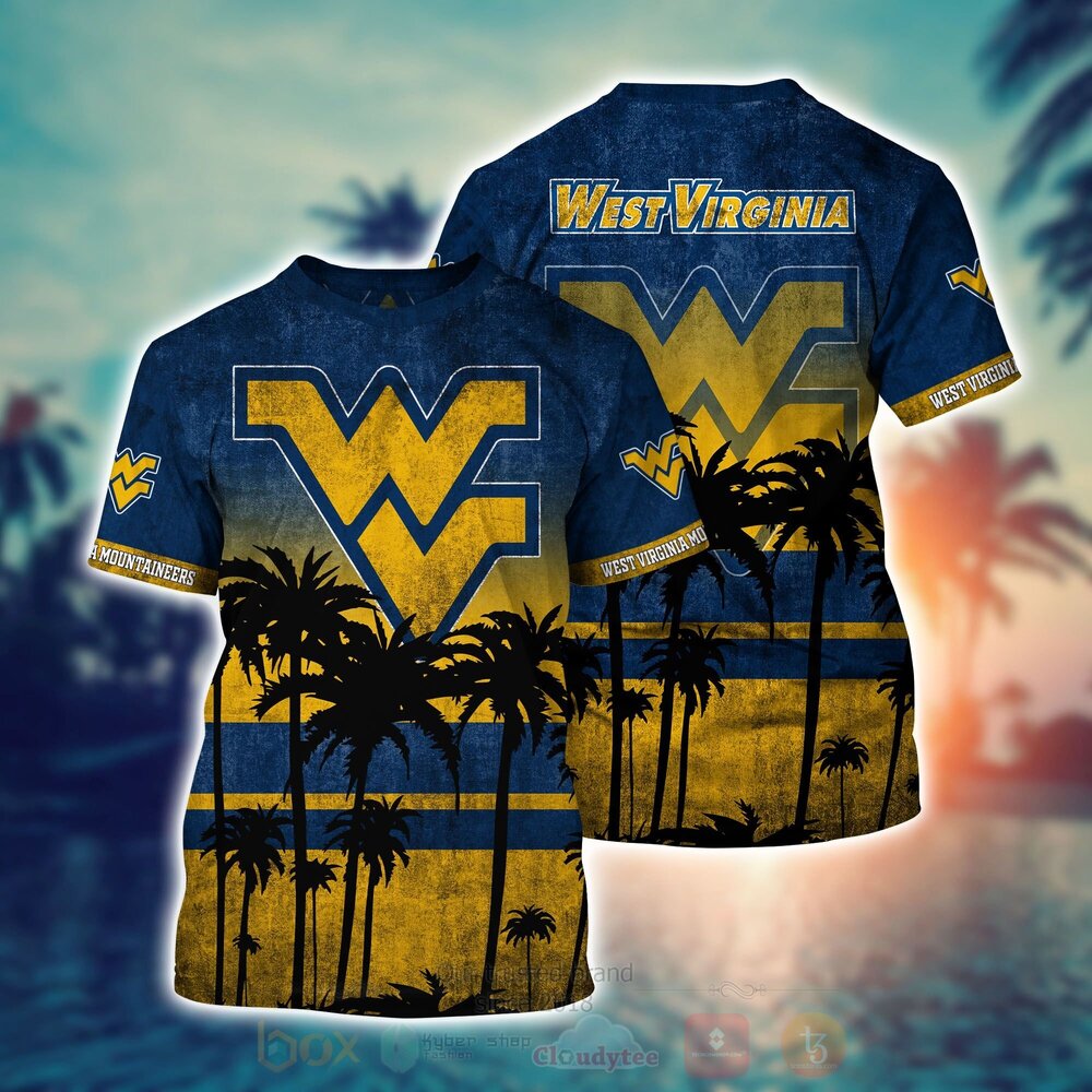 NCAA West Virginia Mountaineers Hawaiian Shirt Short 1