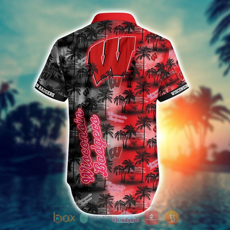 NCAA Wisconsin Badgers Coconut Hawaiian shirt Short 1 2