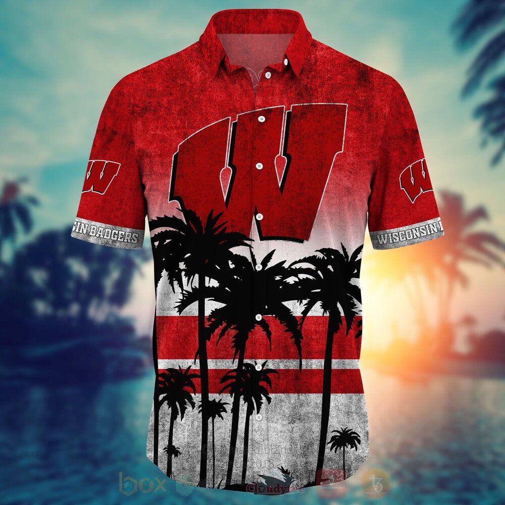 NCAA Wisconsin Badgers Hawaiian Shirt Short 1 2