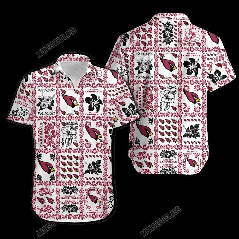 NFL Arizona Cardinals Hibiscus Hawaiian Shirt Short
