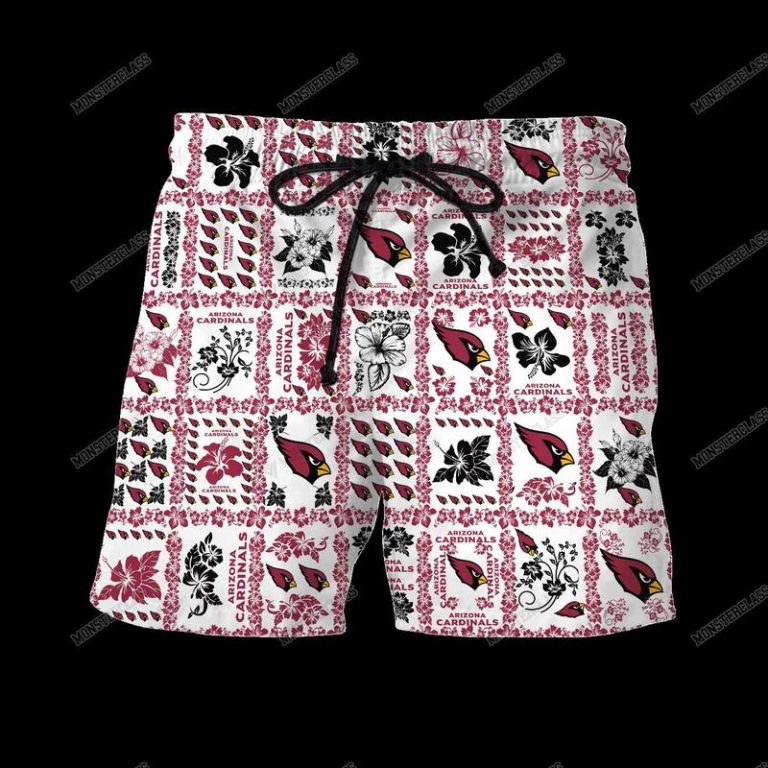 NFL Arizona Cardinals Hibiscus Hawaiian Shirt Short 1