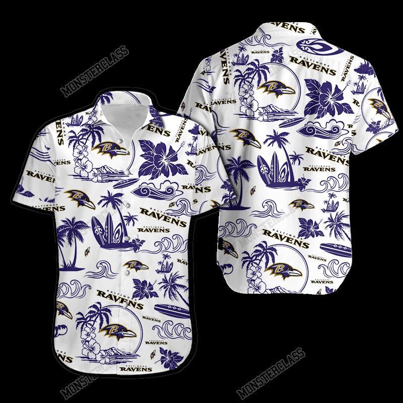 NFL Baltimore Ravens Island Hawaiian Shirt Short