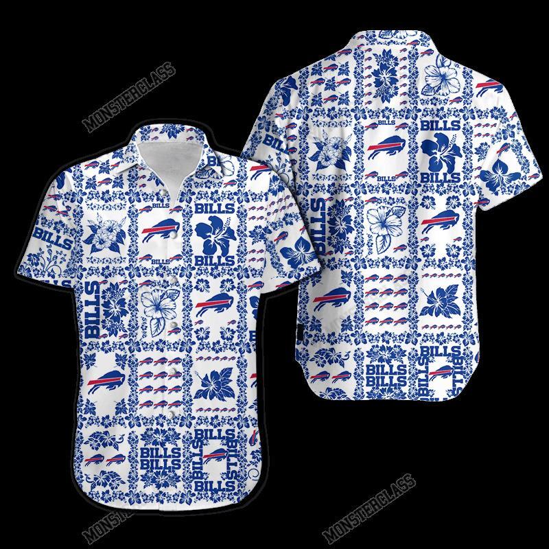 NFL Buffalo Bills Hibiscus Hawaiian Shirt Short