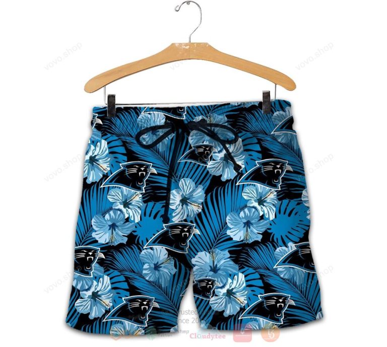 NFL Carolina Panthers Hawaiian Shirt Short 1 2