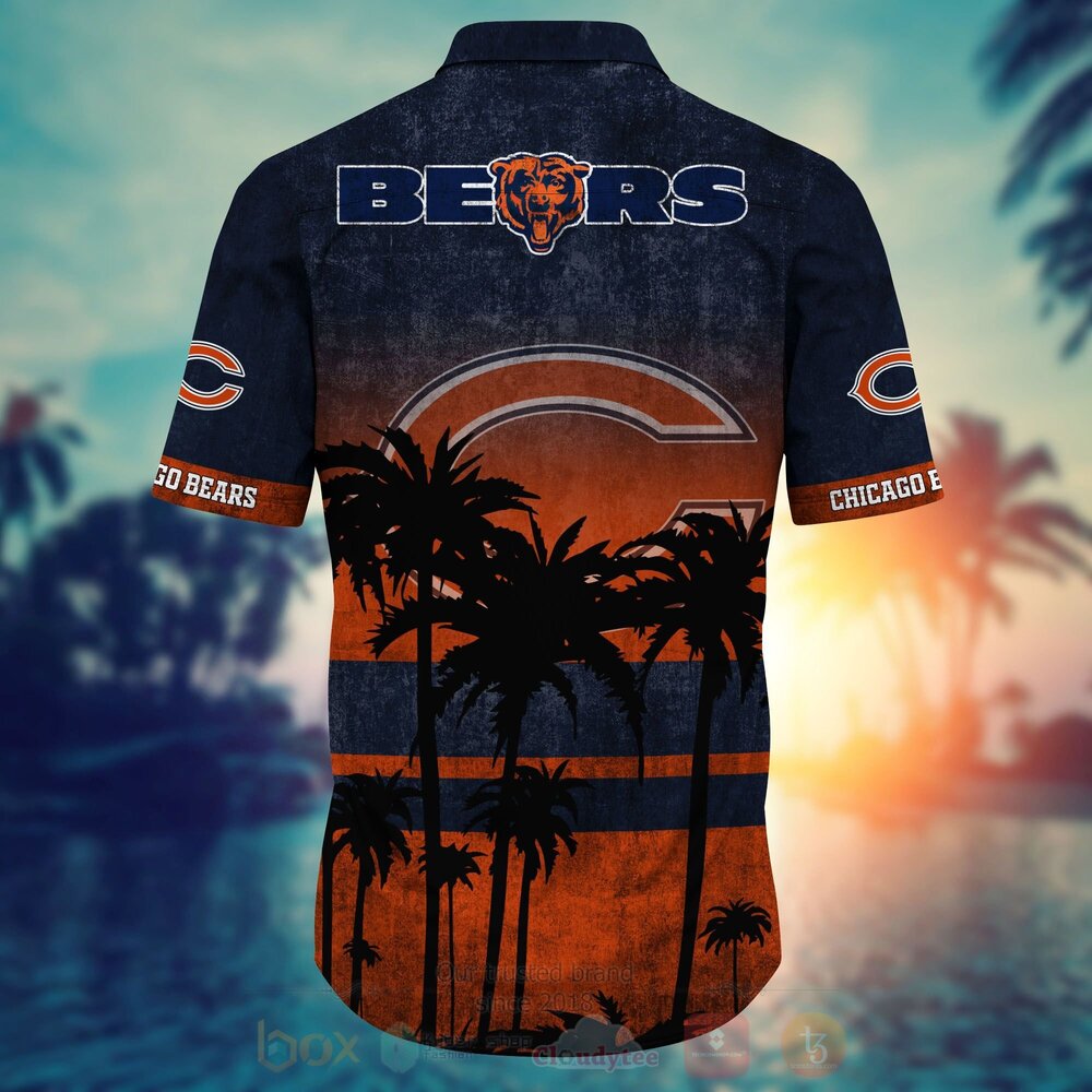 NFL Chicago Bears Hawaiian Shirt Short 1 2 3
