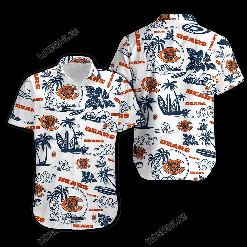NFL Chicago Bears Island Hawaiian Shirt Short
