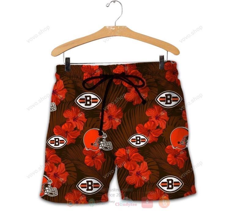 NFL Cleveland Browns Hawaiian Shirt Short 1 2