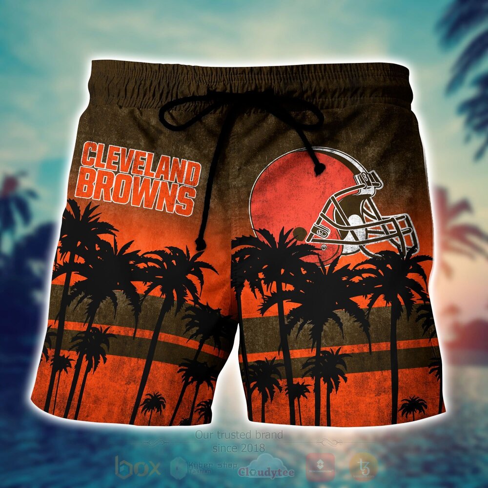 NFL Cleveland Browns Hawaiian Shirt Short 1 2 3 4