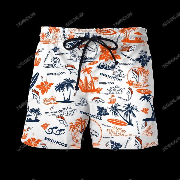 NFL Denver Broncos Island Hawaiian Shirt Short 1