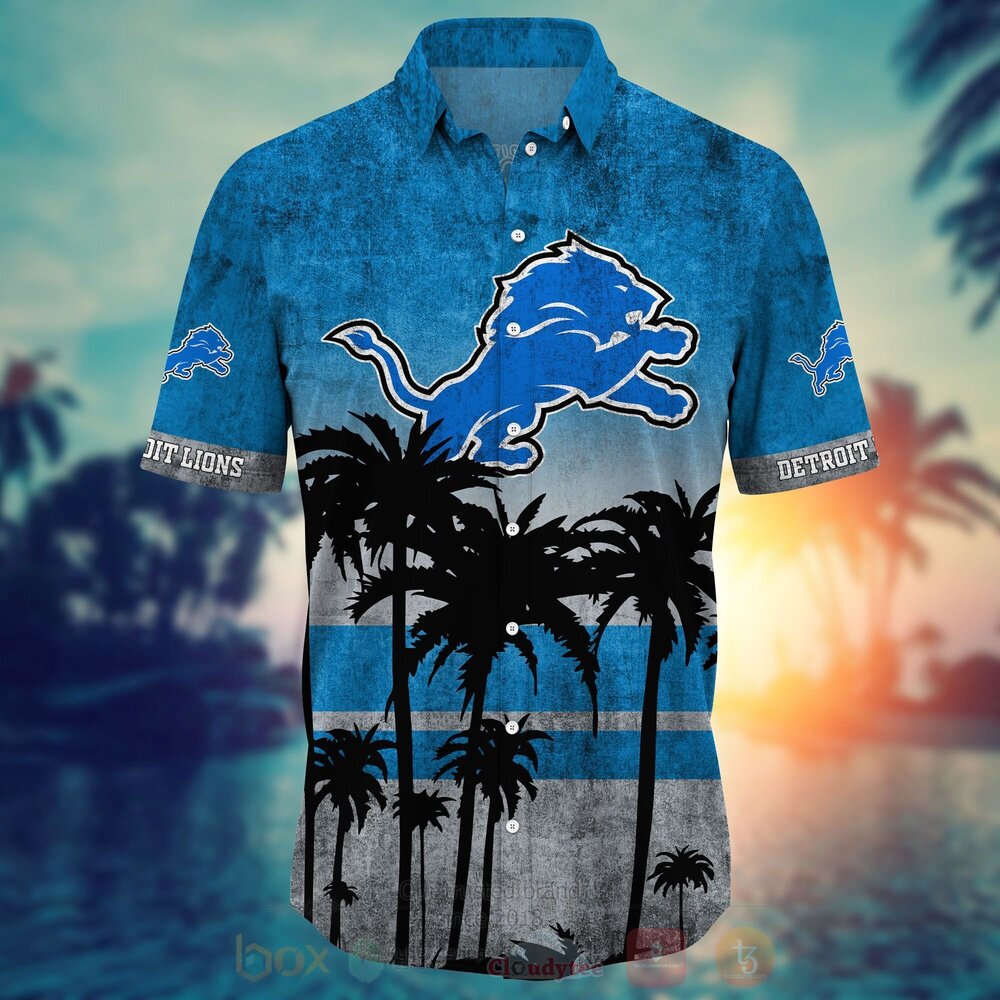 NFL Detroit Lions Hawaiian Shirt Short 1 2