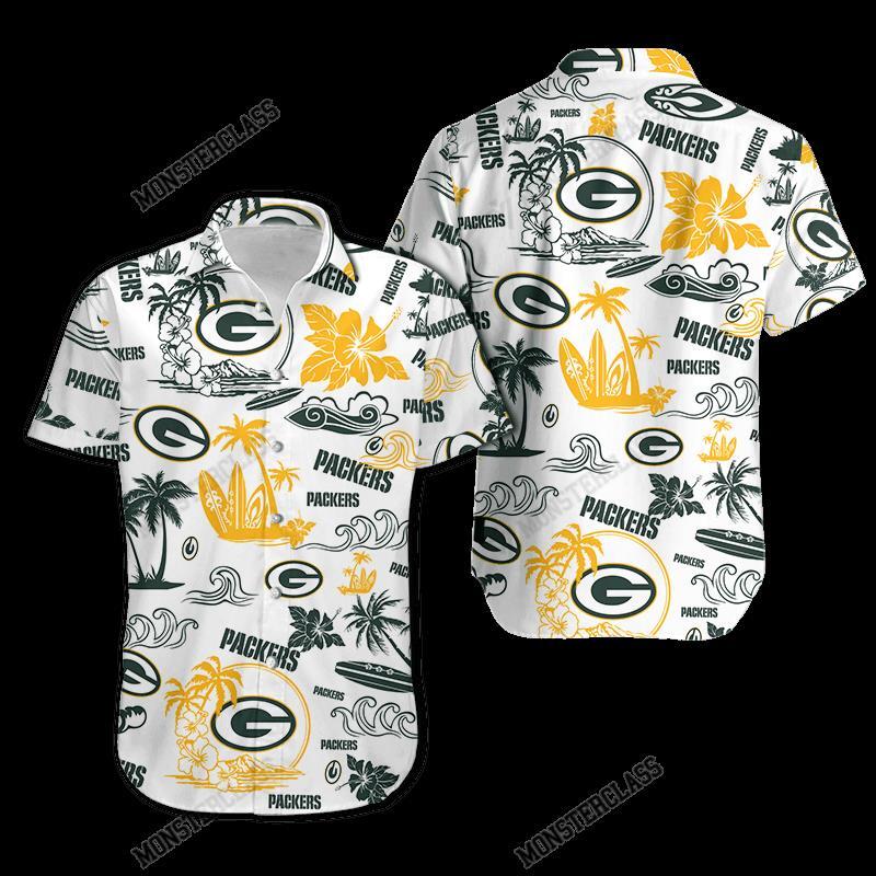 NFL Green Bay Packers Island Hawaiian Shirt Short