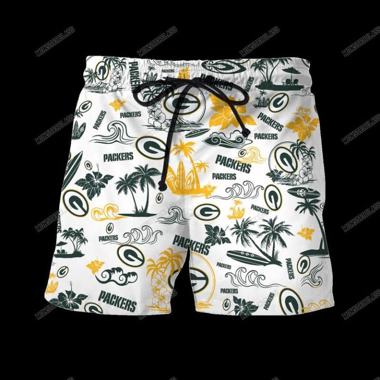 NFL Green Bay Packers Island Hawaiian Shirt Short 1