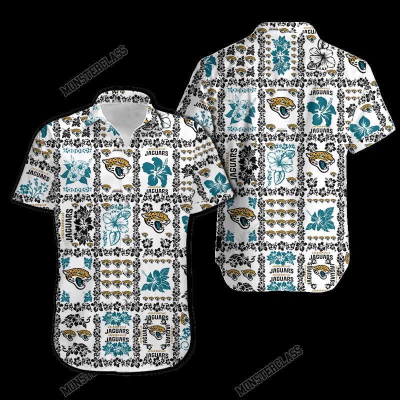 NFL Jacksonville Jaguars Hibiscus Hawaiian Shirt Short