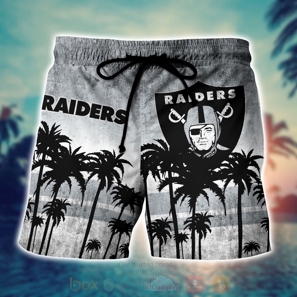 NFL Las Vegas Raiders Hawaiian Shirt Short 1 2 3 4