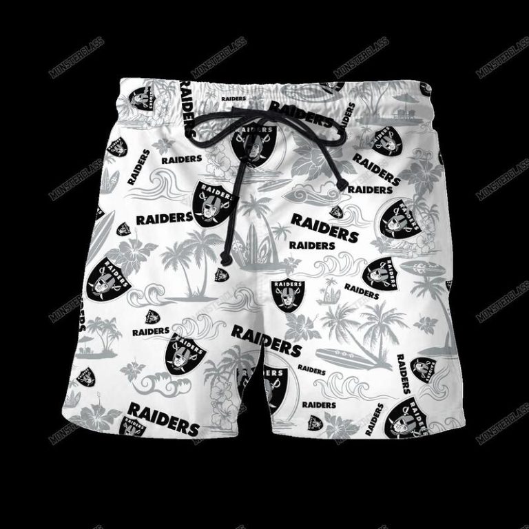 NFL Las Vegas Raiders Island Hawaiian Shirt Short 1