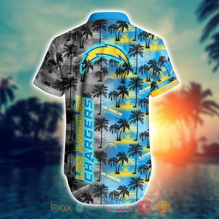 NFL Los Angeles Chargers Coconut Hawaiian shirt Short 1 2