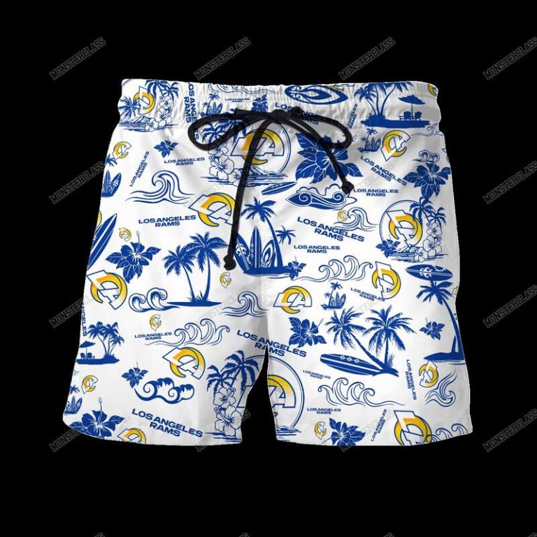 NFL Los Angeles Rams Island Hawaiian Shirt Short 1