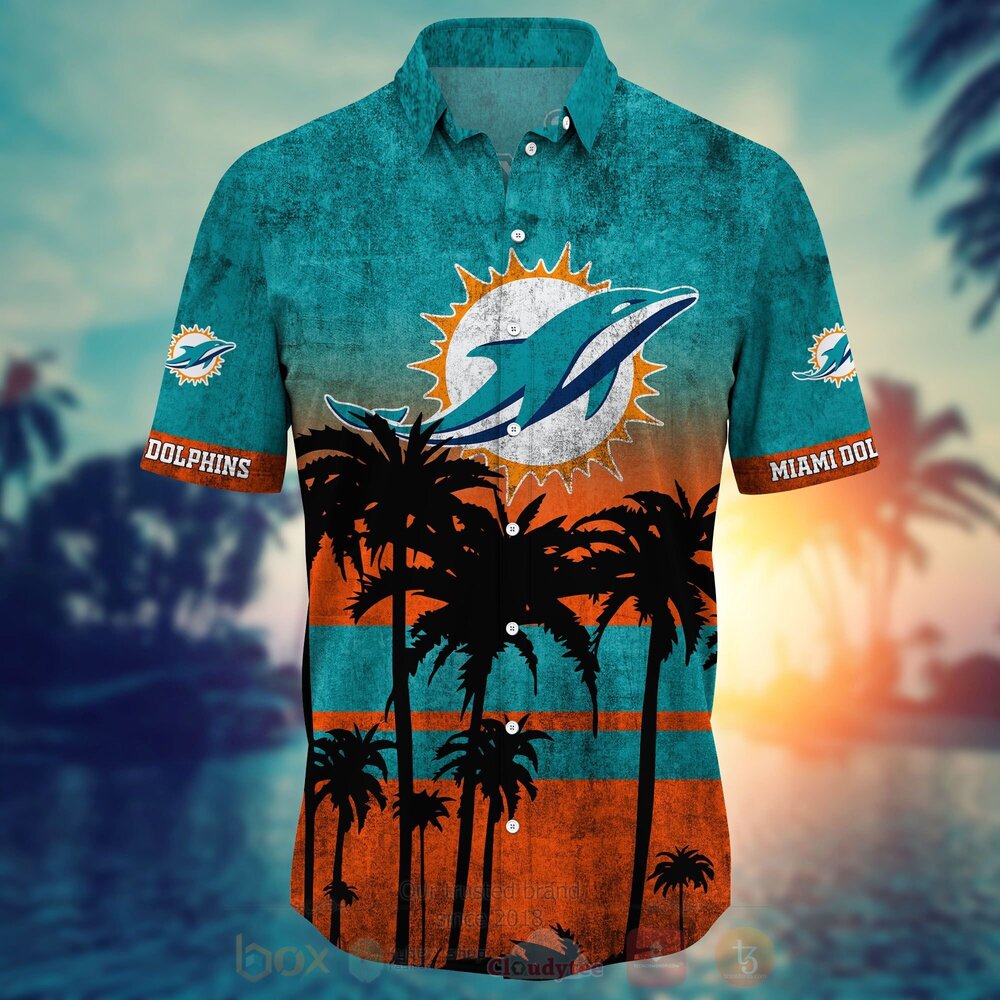 NFL Miami Dolphins Hawaiian Shirt Short 1 2