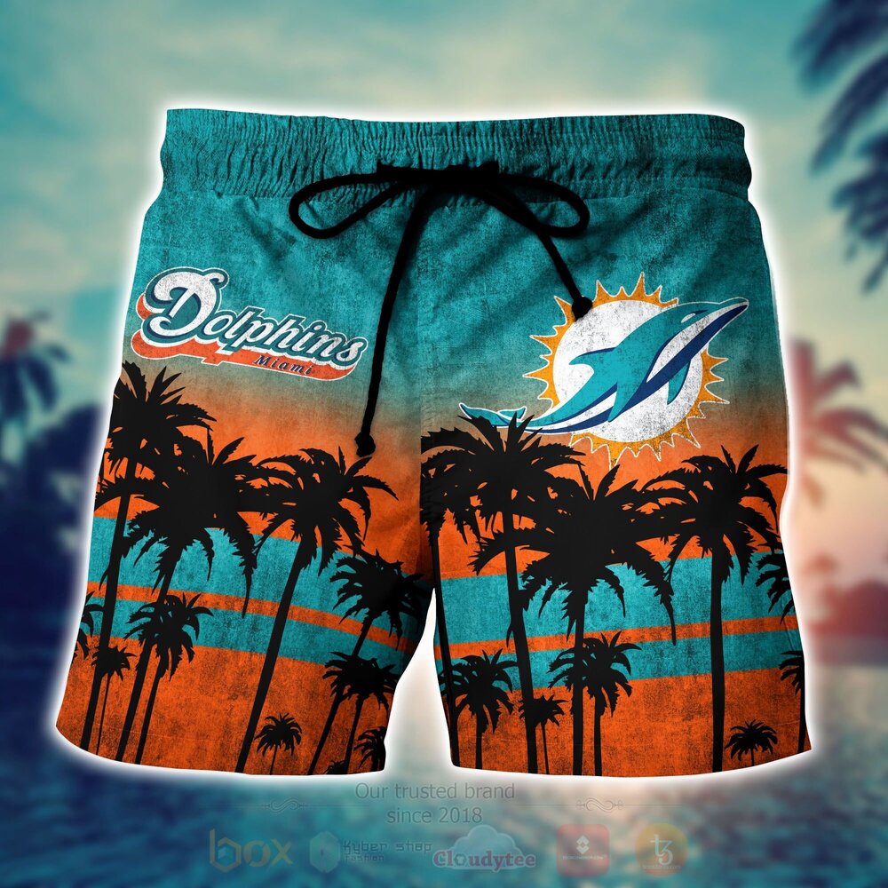 NFL Miami Dolphins Hawaiian Shirt Short 1 2 3 4