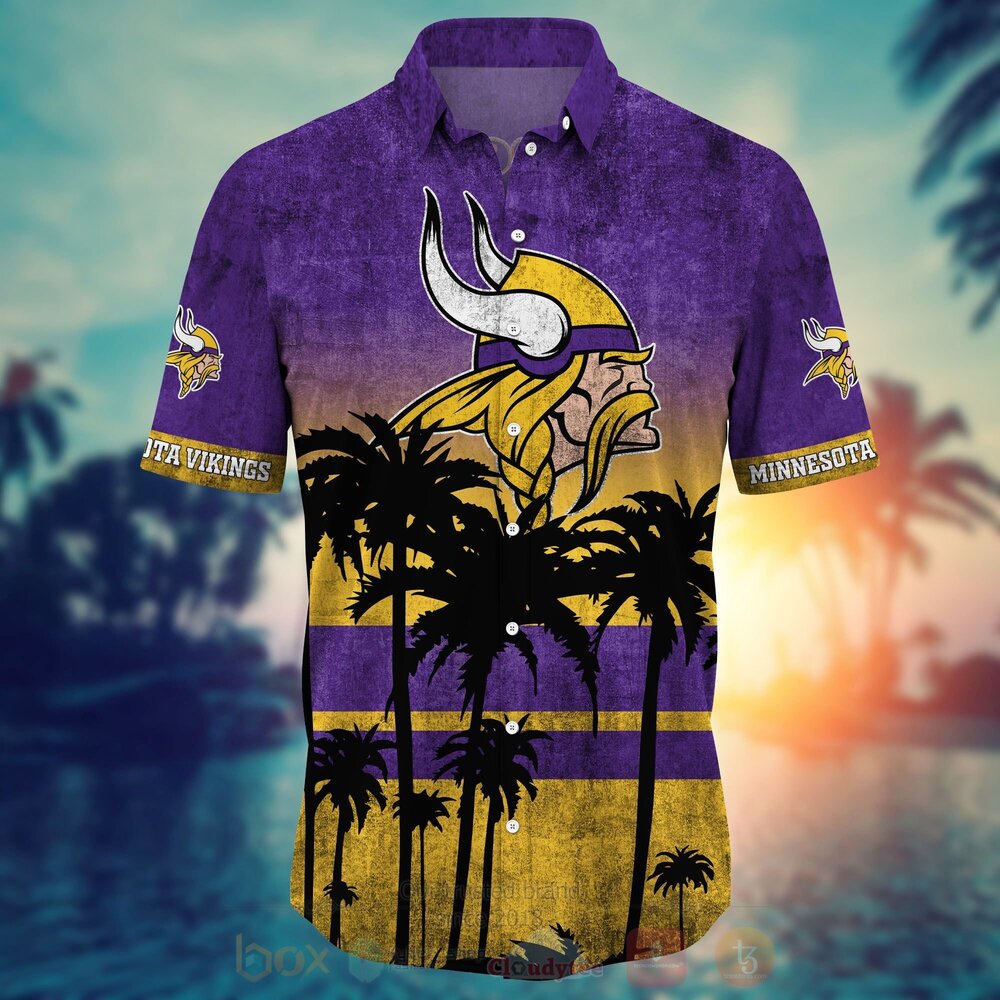 NFL Minnesota Vikings Hawaiian Shirt Short 1 2