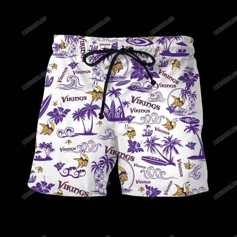 NFL Minnesota Vikings Island Hawaiian Shirt Short 1