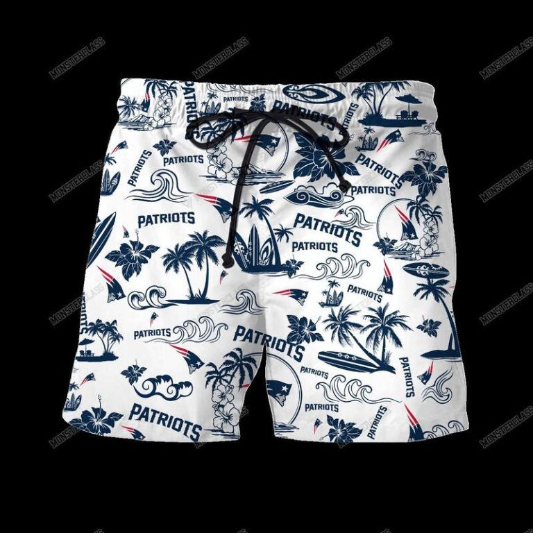 NFL New England Patriots Island Hawaiian Shirt Short 1