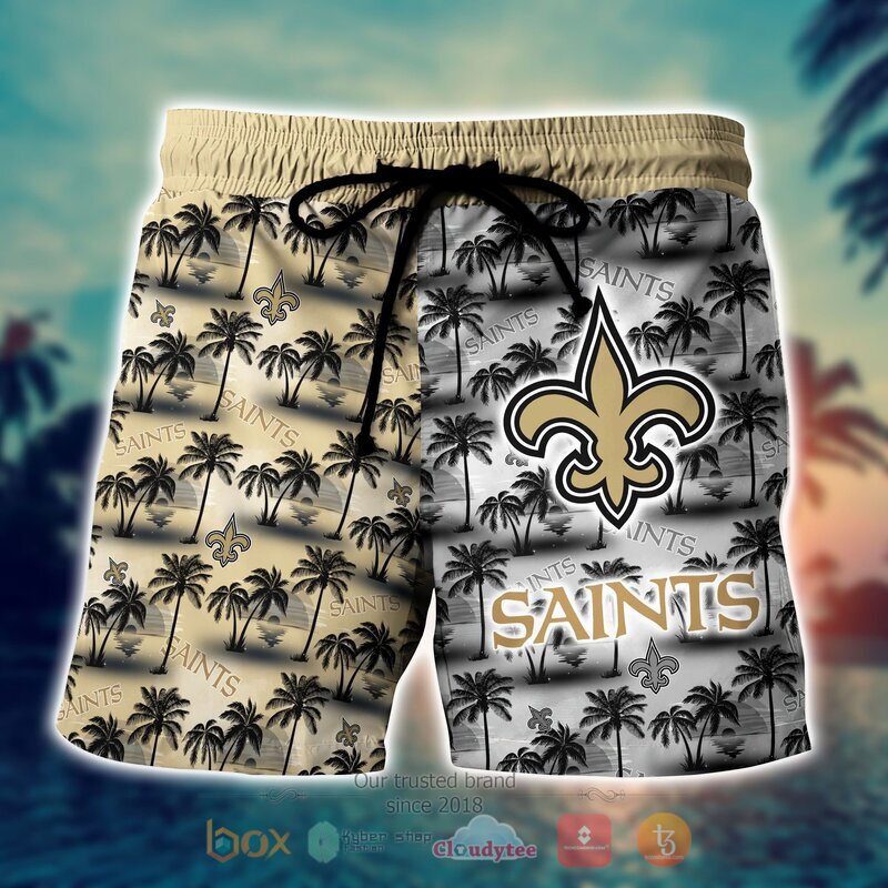 NFL New Orleans Saints Coconut Hawaiian shirt Short 1 2 3