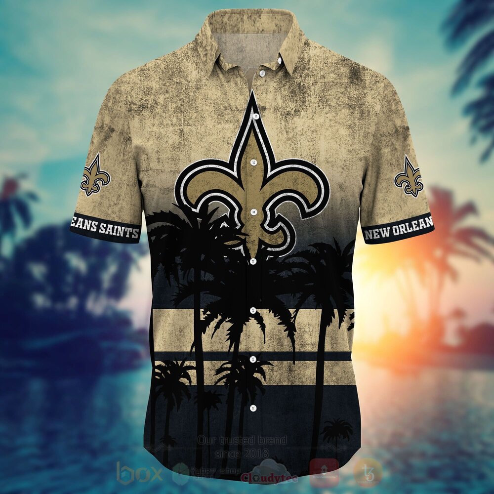 NFL New Orleans Saints Hawaiian Shirt Short 1 2