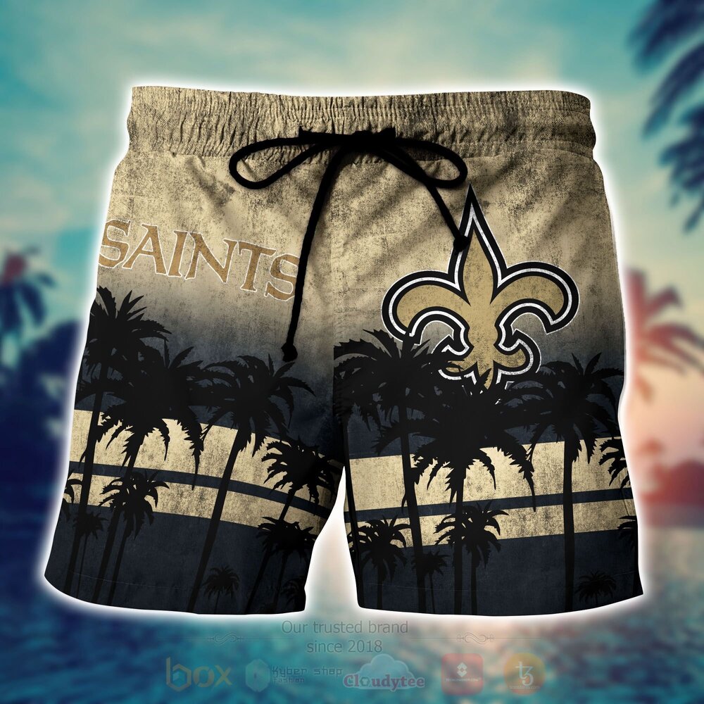 NFL New Orleans Saints Hawaiian Shirt Short 1 2 3 4
