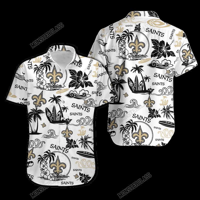 NFL New Orleans Saints Island Hawaiian Shirt Short