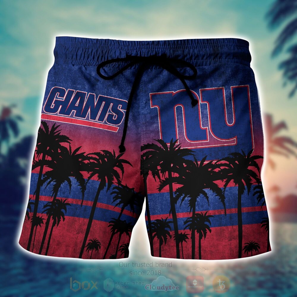 NFL New York Giants Hawaiian Shirt Short 1 2 3 4