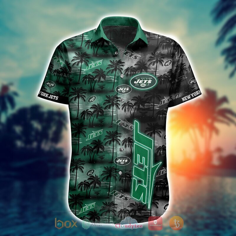 NFL New York Jets Coconut Hawaiian shirt Short 1