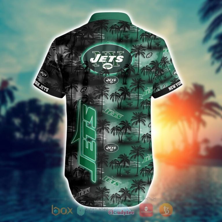 NFL New York Jets Coconut Hawaiian shirt Short 1 2