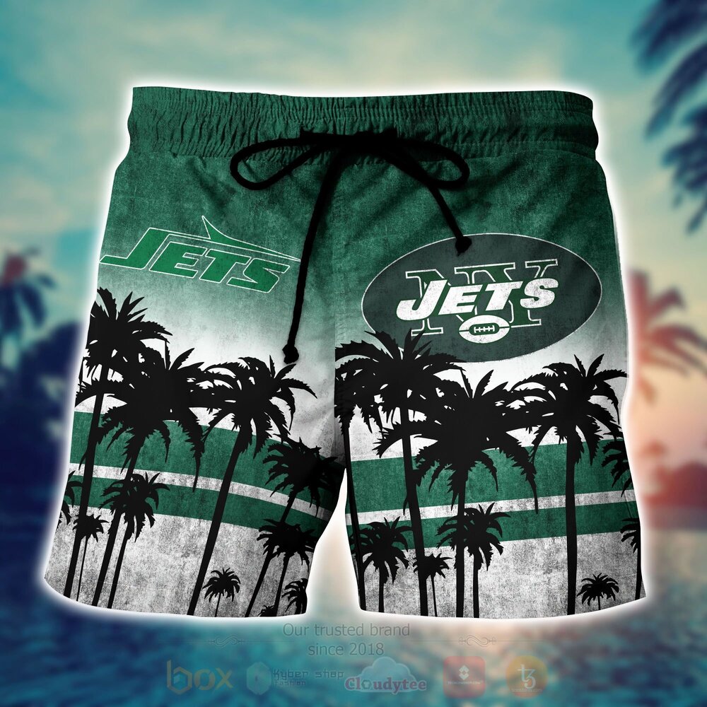 NFL New York Jets Hawaiian Shirt Short 1 2 3 4