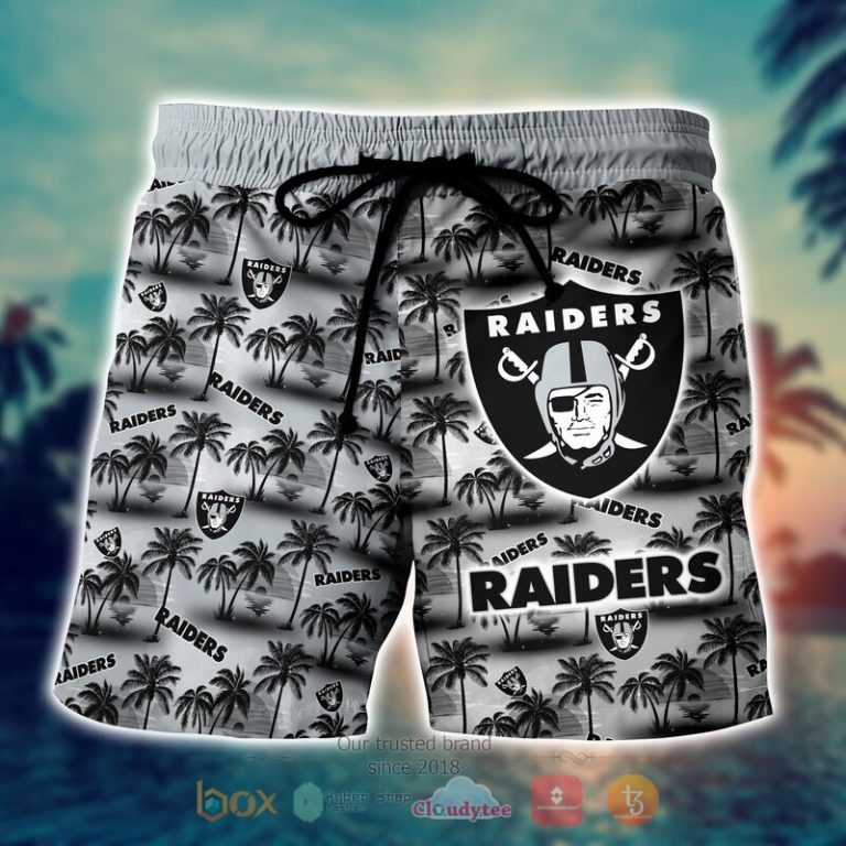 NFL Oakland Raiders Coconut Hawaiian shirt Short 1 1 2