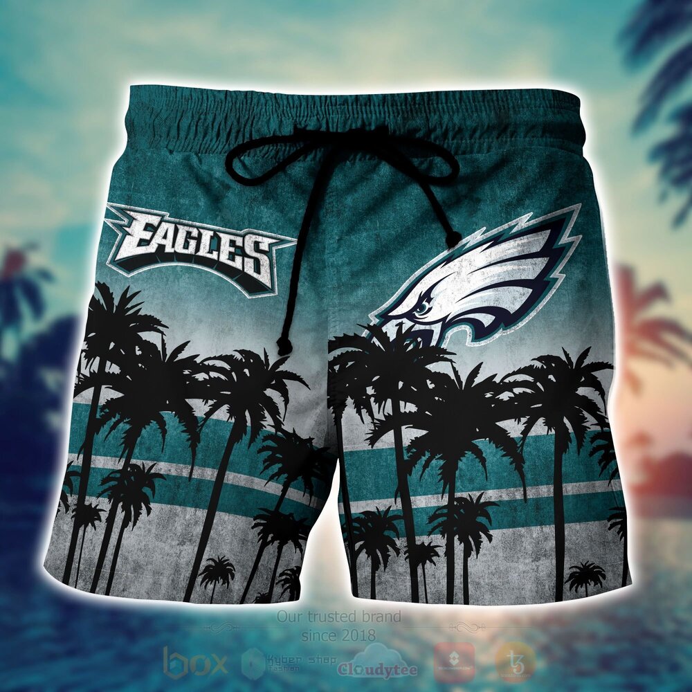 NFL Philadelphia Eagles Hawaiian Shirt Short 1 2 3 4